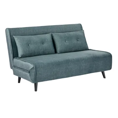 Invicta SMART MULTIFUNCTION Sofa rozkładana petrol welur 140 x 83 x 90cm / 48809