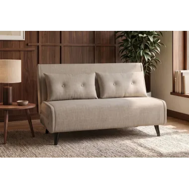 Invicta SMART MULTIFUNCTION Sofa rozkładana szampański welur 140 x 83 x 90cm / 48807