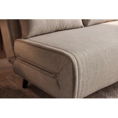 Invicta SMART MULTIFUNCTION Sofa rozkładana szampański welur 140 x 83 x 90cm / 48807