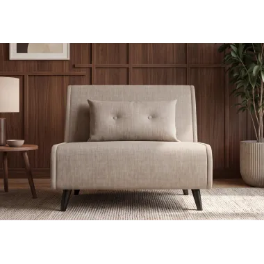 Invicta SMART MULTIFUNCTION Fotel rozkładany szampański welur 100 x 82 x 91cm / 48803