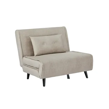 Invicta SMART MULTIFUNCTION Fotel rozkładany szampański welur 100 x 82 x 91cm / 48803