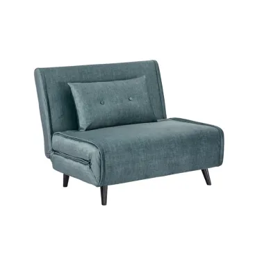 Invicta SMART MULTIFUNCTION Fotel rozkładany petrol welur 100 x 82 x 91cm / 48805