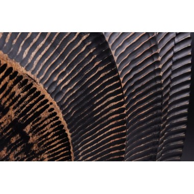 Invicta Witryna Komoda GOLDEN SUNSET 3D czarne mango 99 x 180 x 40cm / 49371