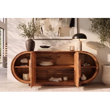 Invicta Komoda ORGANICO oval sheesham 177 x 76 x 38cm / 49226