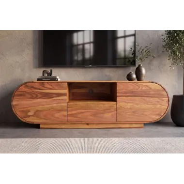 Invicta Szafka TV ORGANICO oval sheesham 160 x 50 x 38cm / 49229