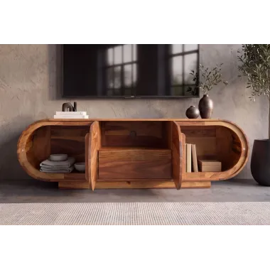 Invicta Szafka TV ORGANICO oval sheesham 160 x 50 x 38cm / 49229