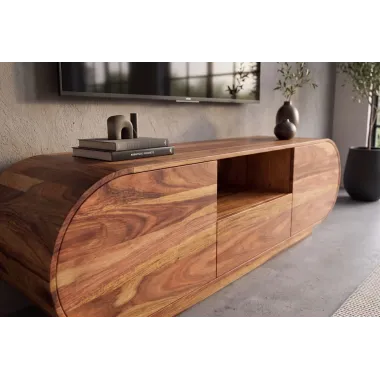 Invicta Szafka TV ORGANICO oval sheesham 160 x 50 x 38cm / 49229