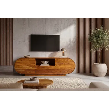 Invicta Szafka TV ORGANICO oval sheesham 160 x 50 x 38cm / 49229