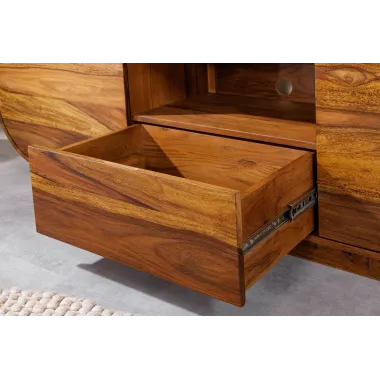Invicta Szafka TV ORGANICO oval sheesham 160 x 50 x 38cm / 49229