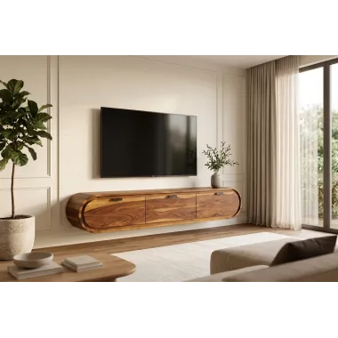 Invicta Szafka TV ORGANICO oval sheesham 160 x 30 x 35cm / 47755