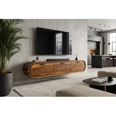 Invicta Szafka TV ORGANICO oval sheesham 160 x 30 x 35cm / 47755