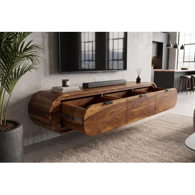Invicta Szafka TV ORGANICO oval sheesham 160 x 30 x 35cm / 47755