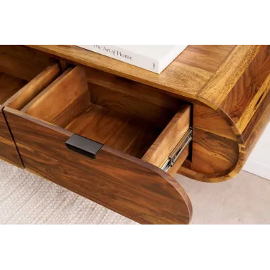 Invicta Szafka TV ORGANICO oval sheesham 160 x 30 x 35cm / 47755