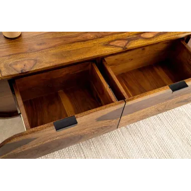 Invicta Szafka TV ORGANICO oval sheesham 160 x 30 x 35cm / 47755