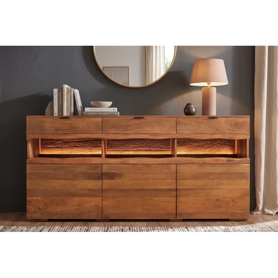 Invicta Komoda GRAND MANGO LED drewno mango 180 x 90 x 40cm / 49212