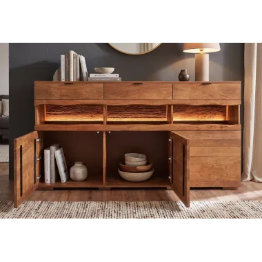 Invicta Komoda GRAND MANGO LED drewno mango 180 x 90 x 40cm / 49212