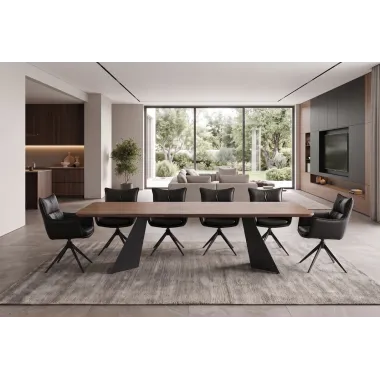 Invicta Stół rozkładany PRESTIGE fornirowany orzech naturalny 180 - 240cm / 48205