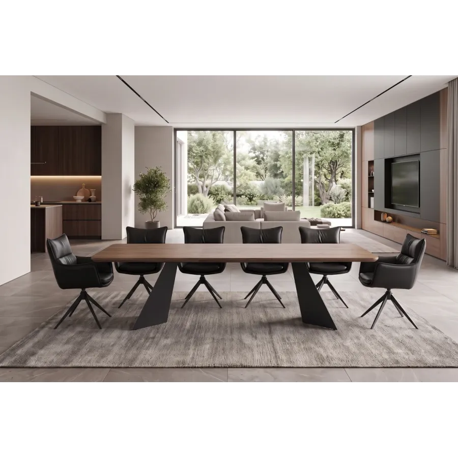 Invicta Stół rozkładany PRESTIGE fornirowany orzech naturalny 180 - 240cm / 48205