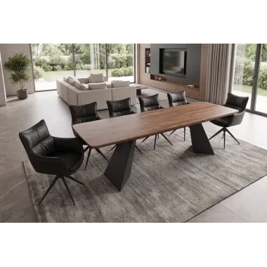 Invicta Stół rozkładany PRESTIGE fornirowany orzech naturalny 180 - 240cm / 48205