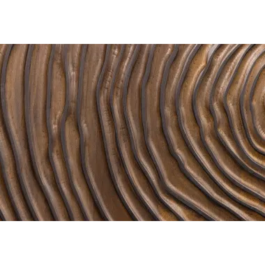 Invicta Komoda ZEN CIRCLE 3 D czarno brązowe mango 160 x 76 x 38cm / 49368