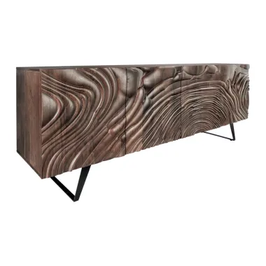 Invicta FLUID Komoda 3D brązowe mango 177 x 75 x 39cm / 49225