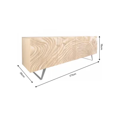 Invicta FLUID Komoda 3D naturalne mango 177 x 75 x 39cm / 49224