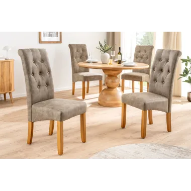Invicta Krzesło CASA mikrofibra taupe 45cm / 46553
