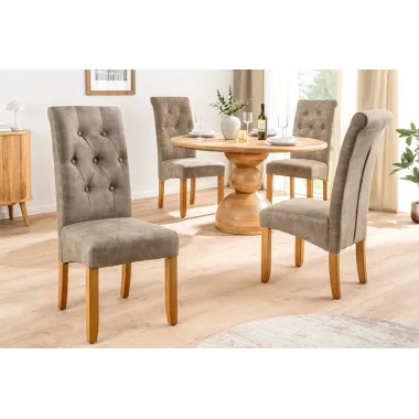 Invicta Krzesło CASA mikrofibra taupe 45cm / 46553