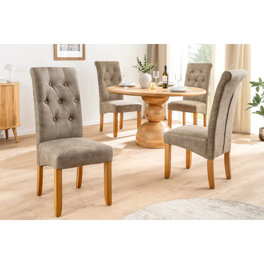 Invicta Krzesło CASA mikrofibra taupe 45cm / 46553