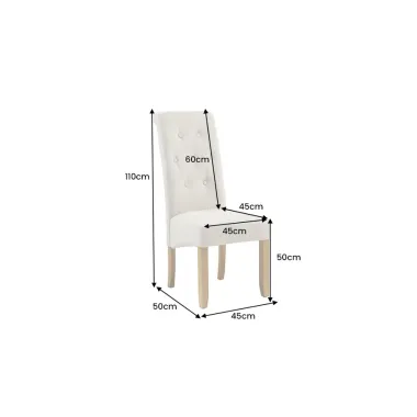 Invicta Krzesło CASA tkanina beż 45cm / 48356