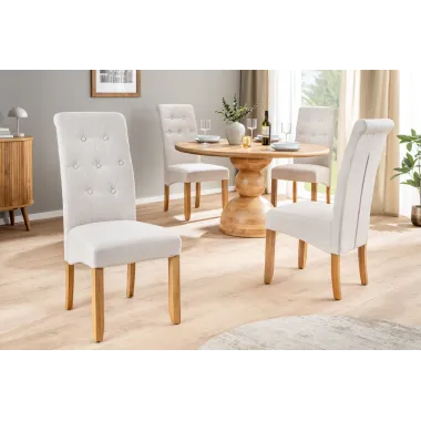 Invicta Krzesło CASA tkanina beż 45cm / 48356