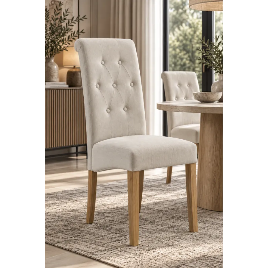 Invicta Krzesło CASA tkanina beż 45cm / 48356
