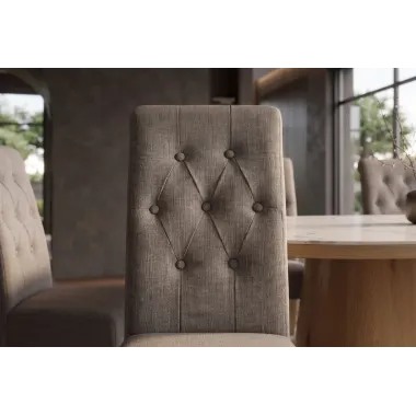 Invicta Krzesło CASA tkanina teksturowa taupe 45cm / 48650
