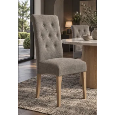 Invicta Krzesło CASA tkanina teksturowa taupe 45cm / 48650