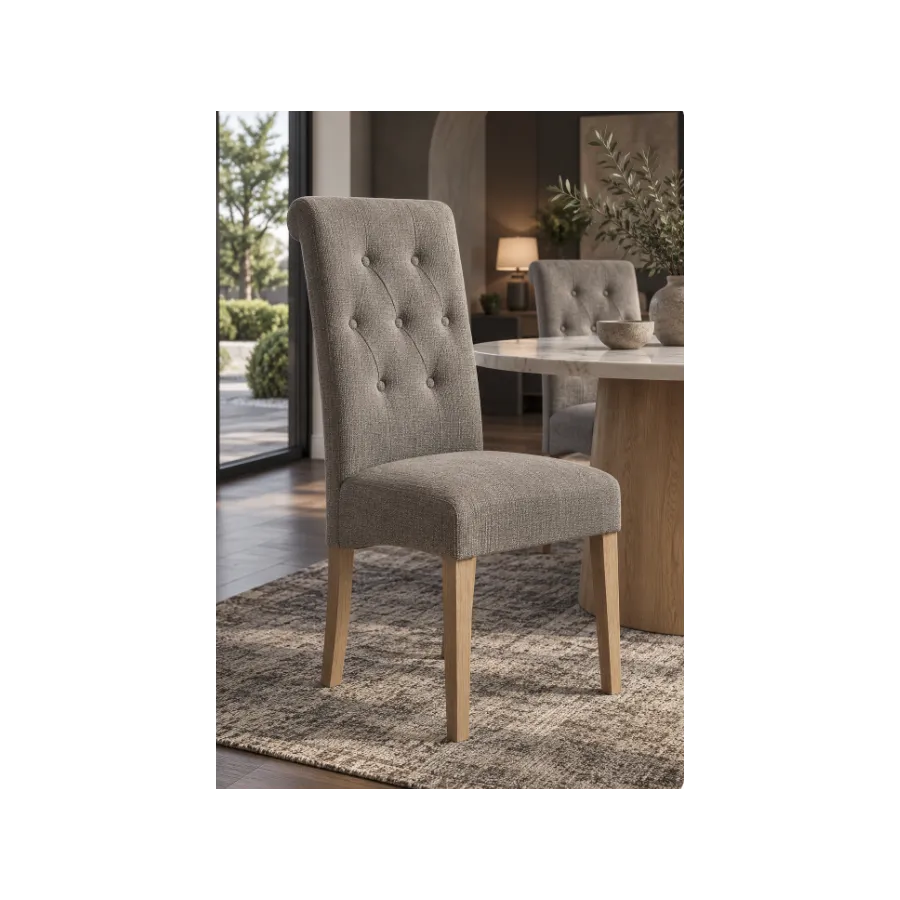 Invicta Krzesło CASA tkanina teksturowa taupe 45cm / 48650