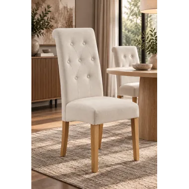 Invicta Krzesło CASA tkanina teksturowa beżowa 45cm / 48786