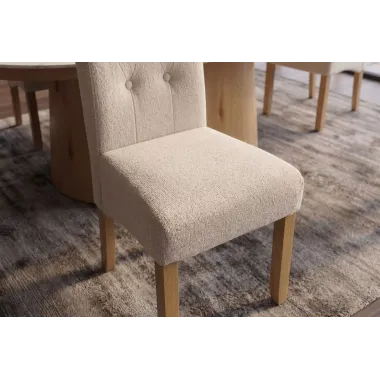 Invicta Krzesło CASA tkanina bouclé tweed beżowa 45cm / 48824