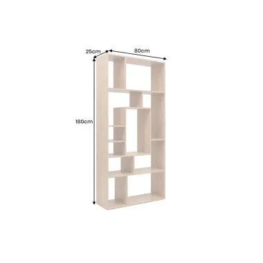 Invicta Regał MAKASSAR naturalne mango 80 x 180 x 25cm / 48653