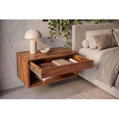 Invicta Szafka nocna LAGOS wisząca sheesham 50 x 25 x 35cm / 43943