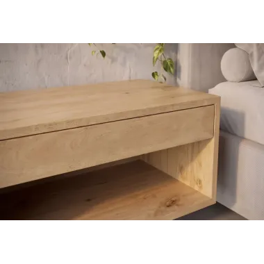 Invicta Szafka nocna PURE wisząca naturalnie kremowe mango 50 x 25 x 35cm / 48850
