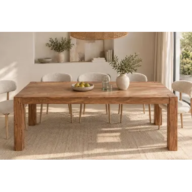Invicta Stół drewniany MAKASSAR fix Sheesham 200 x 76 x 100cm / 15516