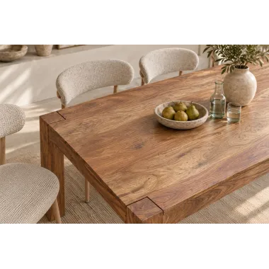 Invicta Stół drewniany MAKASSAR fix Sheesham 200 x 76 x 100cm / 15516