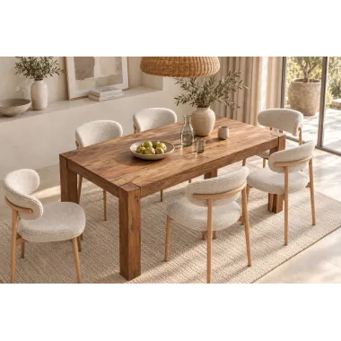 Invicta Stół drewniany MAKASSAR fix Sheesham 160 x 76 x 90cm / 39362