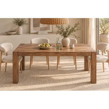Invicta Stół drewniany MAKASSAR fix Sheesham 160 x 76 x 90cm / 39362
