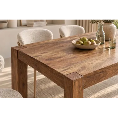 Invicta Stół drewniany MAKASSAR fix Sheesham 160 x 76 x 90cm / 39362