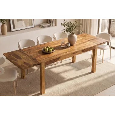 Invicta Stół drewniany MAKASSAR rozkładany Sheesham 160 - 240 x 76 x 90cm / 49319