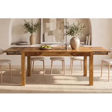 Invicta Stół drewniany MAKASSAR rozkładany Sheesham 160 - 240 x 76 x 90cm / 49319
