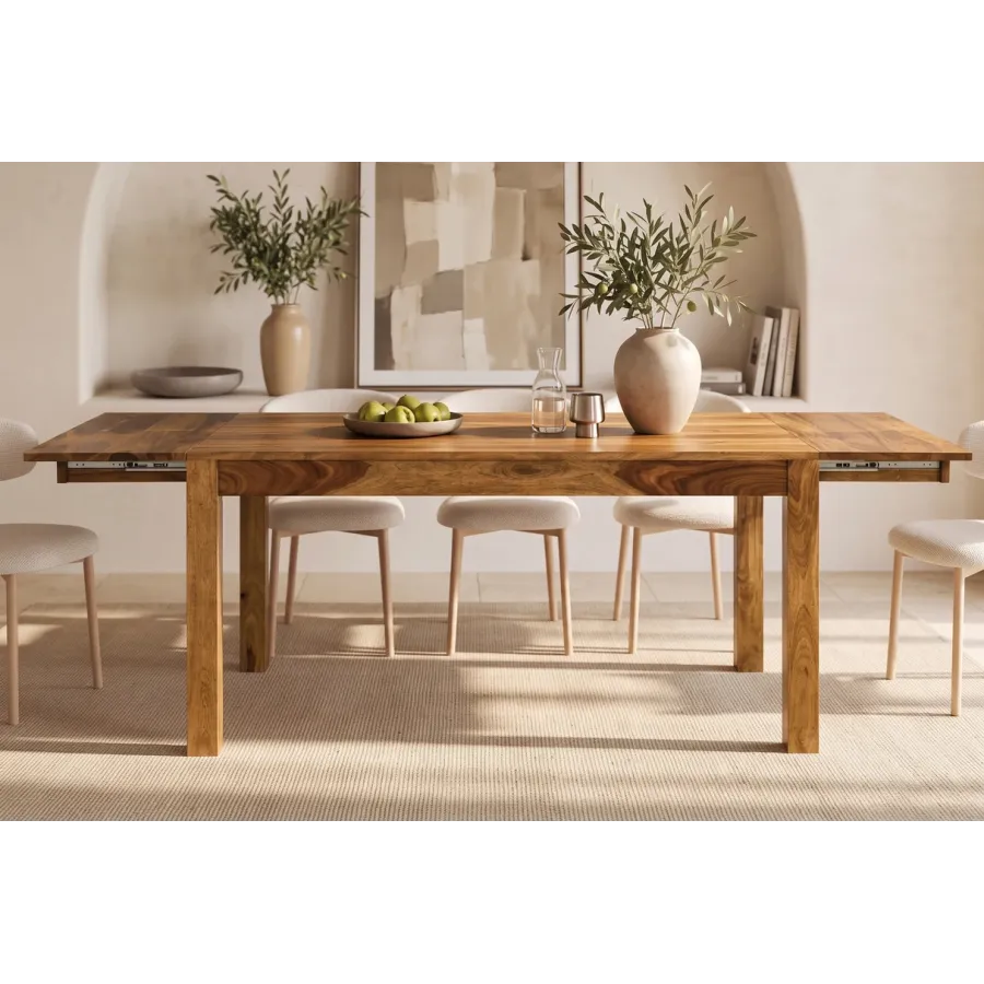 Invicta Stół drewniany MAKASSAR rozkładany Sheesham 160 - 240 x 76 x 90cm / 49319