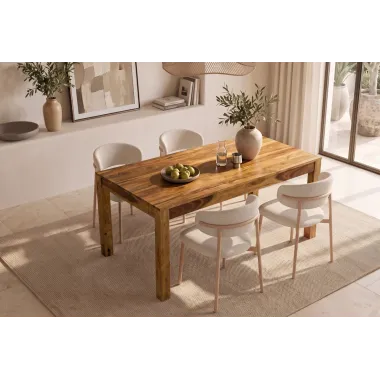 Invicta Stół drewniany MAKASSAR rozkładany Sheesham 160 - 240 x 76 x 90cm / 49319