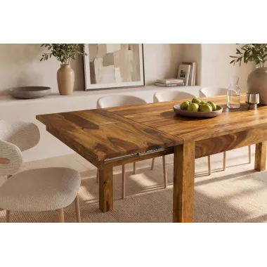Invicta Stół drewniany MAKASSAR rozkładany Sheesham 160 - 240 x 76 x 90cm / 49319
